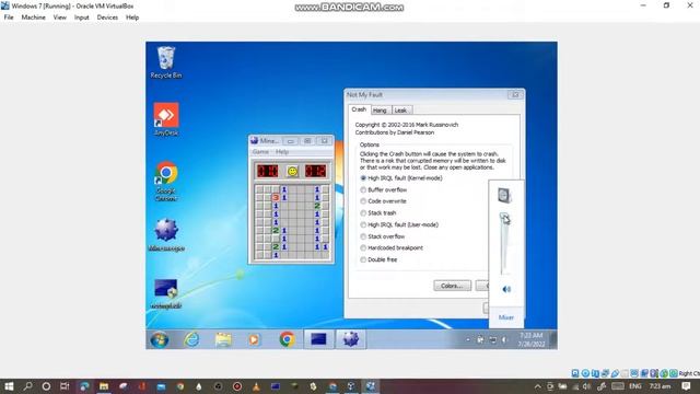Minesweeper has BSOD VM (Windows 7) смотреть онлайн