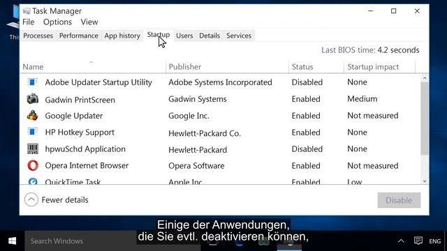 Erhöhen der Computerleistung durch Deaktivieren von Startanwendungen in Windows 10 | HP Support смотреть онлайн
