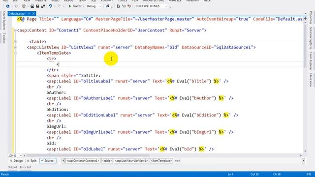 Learn ASP.NET - Creating Display Page with ListView Part 1 Using Visual Studio 2012 смотреть онлайн