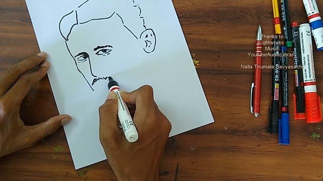 How To Draw Nikola Tesla || Great Scientist || Inventor смотреть онлайн