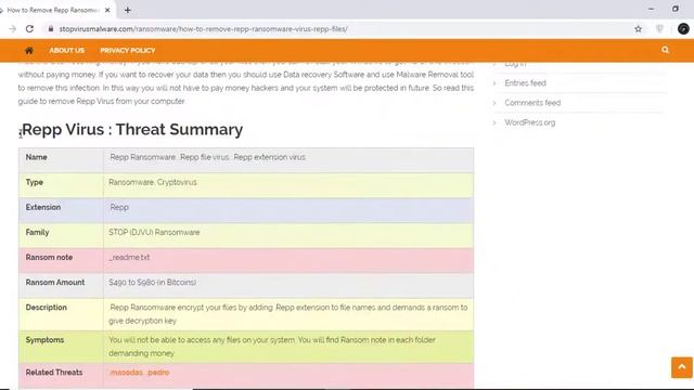 Remove .Repp File Virus/.Repp Ransomware (+Recover .Repp Files) смотреть онлайн
