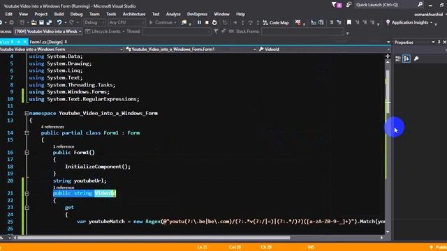 Add or Embed Youtube Video into a Windows Form Using C# смотреть онлайн