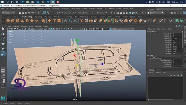 3D Car Modeling Tutorial pt.1 | Autodesk Maya | Modeling a Jeep Cherokee 2014 Blueprints смотреть онлайн