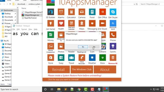 10AppsManager for Windows 10 - Remove Pre Built Apps смотреть онлайн