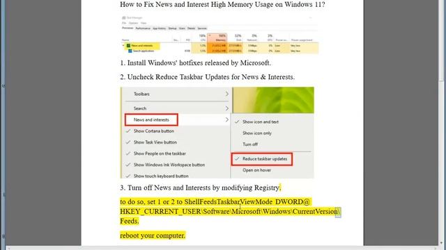 Fix News and Interest High Memory Usage on Windows 11 смотреть онлайн