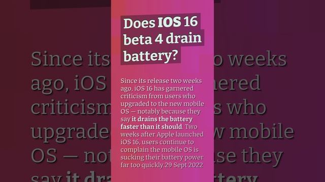 Is iOS 16 beta 4 stable? смотреть онлайн