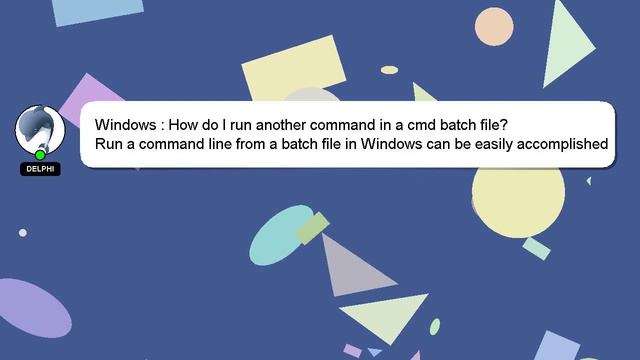 Windows : How do I run another command in a cmd batch file? смотреть онлайн