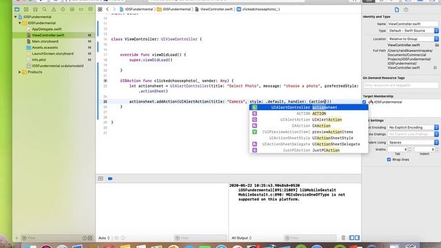 Action Sheet || iOS Fundamental || Quick Demo смотреть онлайн