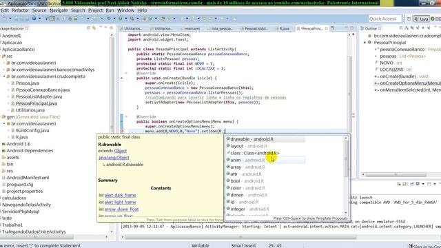 aula 5039 android4 Adicionando imagens icones nos Menus da aplicacao смотреть онлайн
