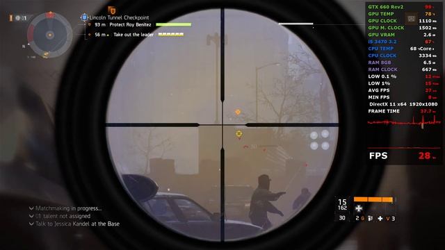 Tom Clancy's The Division - GTX 660 3GB - i5 3470 3.2 - 1080p смотреть онлайн