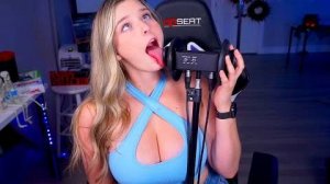 THENICOLET ASMR licking AHEGAO  Mouth Sounds DEEP In Your Ear w Tongue & EYE CONTACT