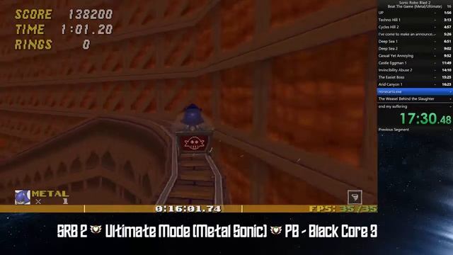 Sonic Robo Blast 2 v.2.2.6 | Ultimate Mode in 31:20.74 as Metal Sonic смотреть онлайн