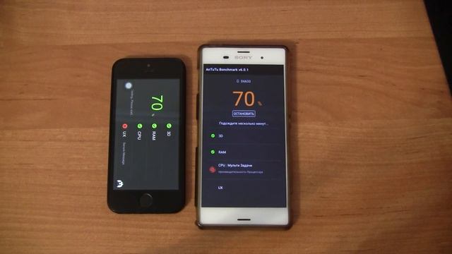 Iphone 5s IOS 9.2 vs Sony Xperia Z3 Android 5.1 Benchmarks test смотреть онлайн