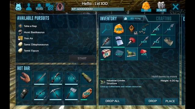 Unlimited Metal - Craft - Industrial Grinder ( Brutal ) Episode #21 Ark Mobile | Hero Gaming YT смотреть онлайн