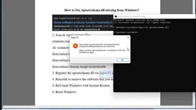 Fix Apisetschema.dll missing from Windows смотреть онлайн