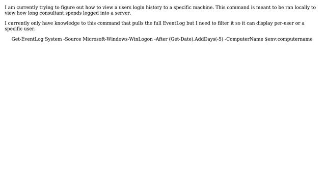 View User Login History with WindowsLogon [Powershell] смотреть онлайн