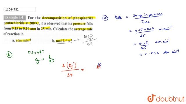 For the decompoistion of phosphorus pentachloride at `200^()C`, it is observed that its pressure... смотреть онлайн