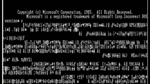 Màn hình startup lỗi Windows 1.01 phiên bản MS-DOS không phù hợp (Incorrect DOS Version) смотреть онлайн