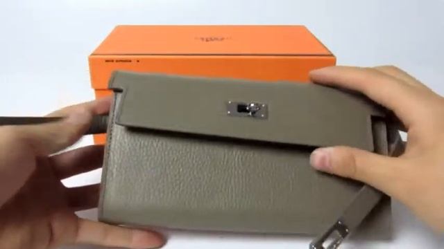 Genuine Leather Wallet Gray Color смотреть онлайн