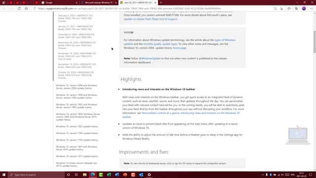[KB5001391] Cumulative update preview for Windows 10 version 2004 - April 2021! смотреть онлайн