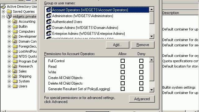 RSOP - Permission - Active Directory смотреть онлайн