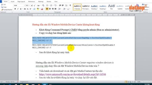 Hướng dẫn sửa lỗi Window Mobile Device Center - Đất Hợp смотреть онлайн