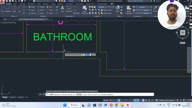DRAW AND ADDING WINDOWS IN FLOOR PLAN II AutoCAD 2020 II WINDOWS INSERT IN 2D FLOOR PLAN II смотреть онлайн