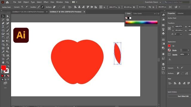 How to design apple in Illustrator | Emojibes смотреть онлайн