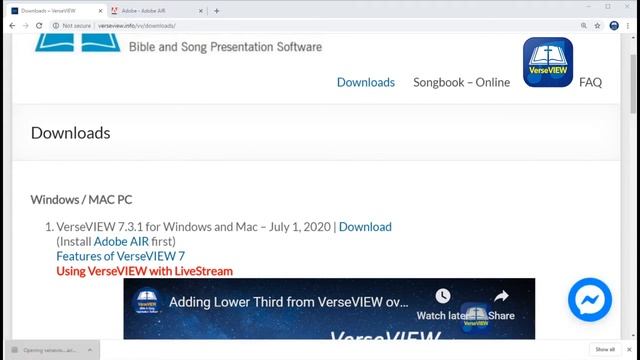 Installing VerseVIEW PC Software on Windows and MAC смотреть онлайн