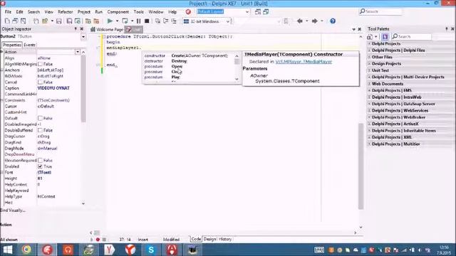 Delphi XE7 Basit Bir Video Oynatıcısı Yapmak смотреть онлайн