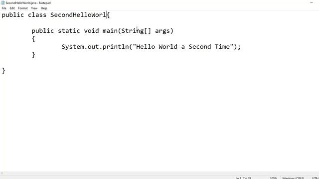Write a program in Java and Execute it using Command Line смотреть онлайн