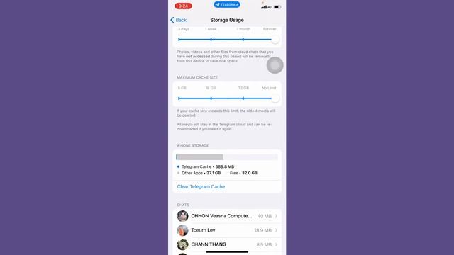 របៀបសម្អាតទិន្នន័យ Telegram លើ iPhone /How to Clear Telegram Cache IOS смотреть онлайн