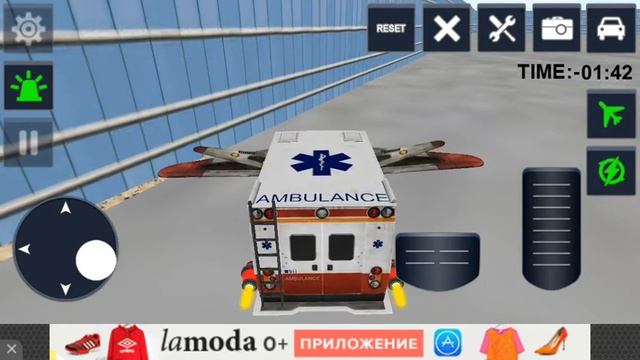 Flying Ambulance Driving 3d simulator. iOS Gameplay. смотреть онлайн