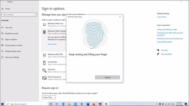 How To Set Up Fingerprint Lock in Windows 10 смотреть онлайн