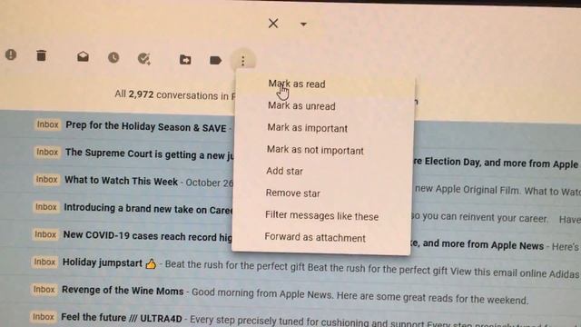 Mark Folder as ALL Read in Gmail. At top click "Select all xxx conversations". Get rid of unread смотреть онлайн