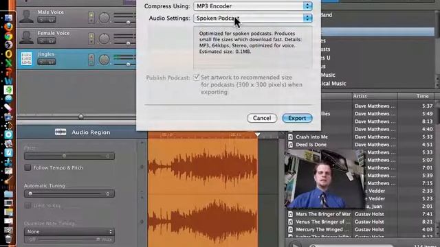 Exporting in GarageBand смотреть онлайн