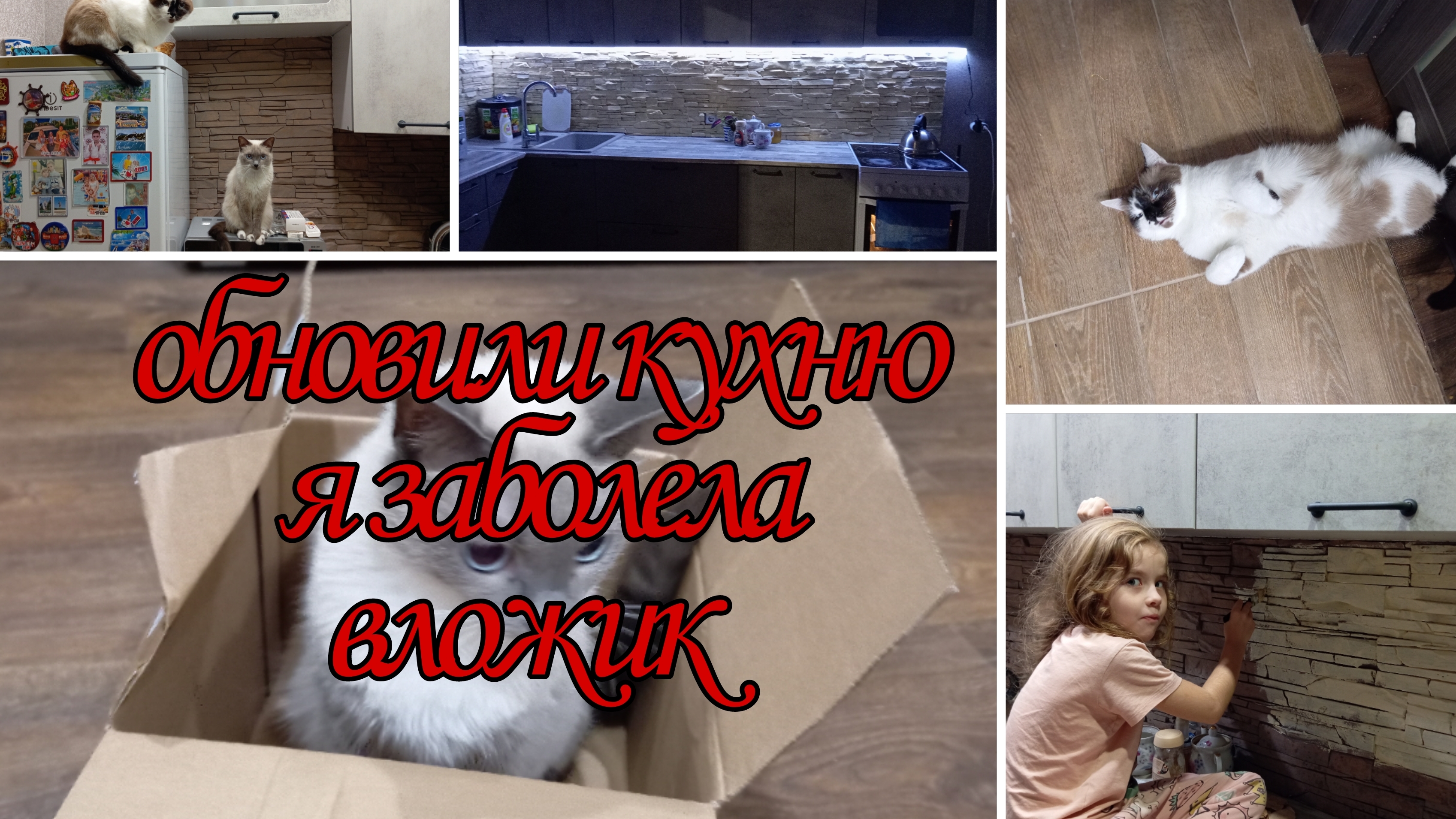 влог обновили кухню/ я ушла в отпуск/ заболела