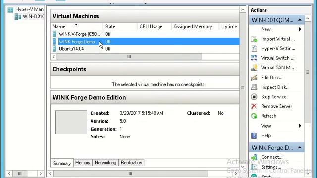 WINK Forge Demo Edition Installation on Hyper-V смотреть онлайн