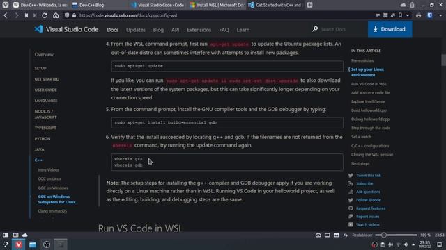 C/C++ en WSL, MacOS y Linux - Instalación y configuración VSCode смотреть онлайн
