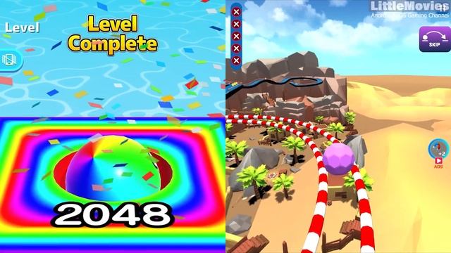 Ball Run 2048 | Sky Rolling Ball 3d - All Level Gameplay Android,iOS - NEW UPDATE Best Games смотреть онлайн