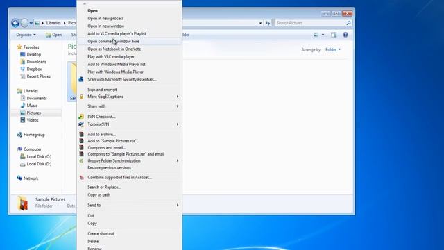 How to access Command Prompt from any folder in Windows 7 смотреть онлайн