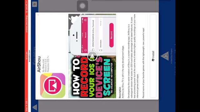 Screen record your iDevice FREE NO jailbreak NO computer IOS 9-9.3.5/10 IPAD IPHONE IPOD T смотреть онлайн