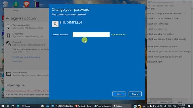 how to change password windows 10 смотреть онлайн