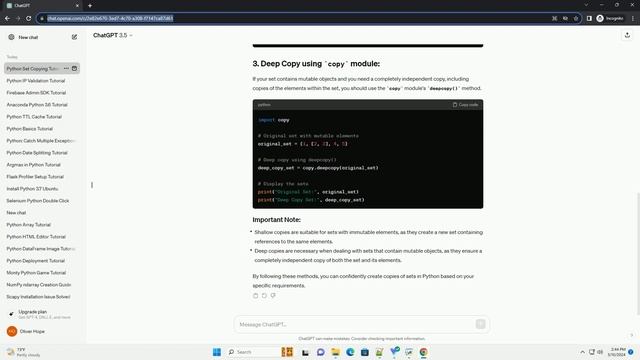 python copy set смотреть онлайн