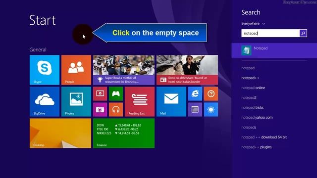 Windows 8.1 - How to add Notepad Tile to Start Screen (using mouse) смотреть онлайн