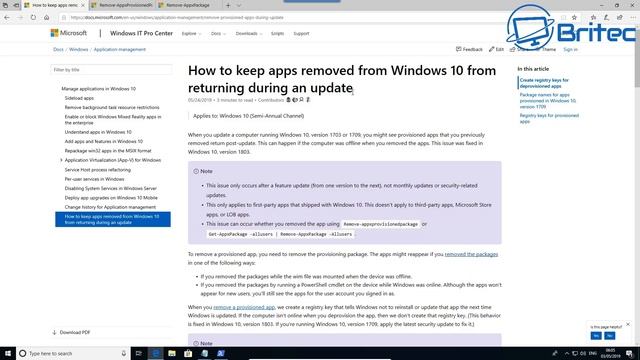 Remove and Prevent Built in Apps From Reinstalling in Windows 10 смотреть онлайн
