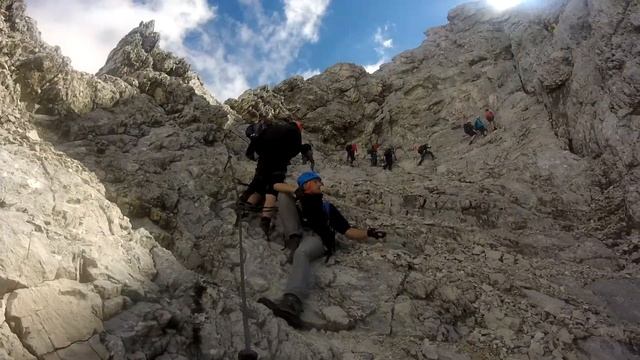 Alpspitze (2628). Via Ferrata A/B | Подъем на Альпшпитце смотреть онлайн