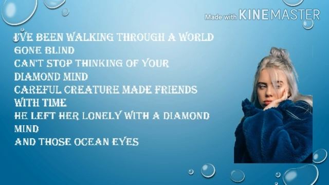 Ocean Eyes - (Billie Eilish) Lyrics Vid Mp4
