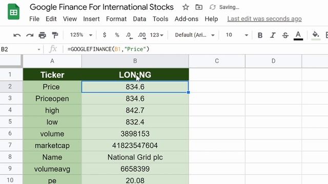How To Pull Stock Data Into Google Sheets | Google Finance Function смотреть онлайн