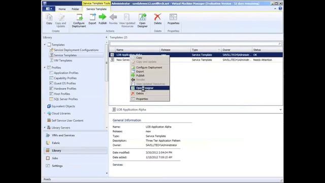 System Center Virtual Machine Manager 2012's Service Templates смотреть онлайн
